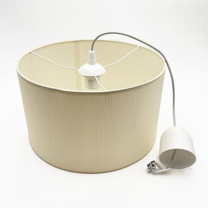 Lustră suspendată pe cablu SIRJA PLISADO 1xE27/15W/230V Ø 35 cm crem