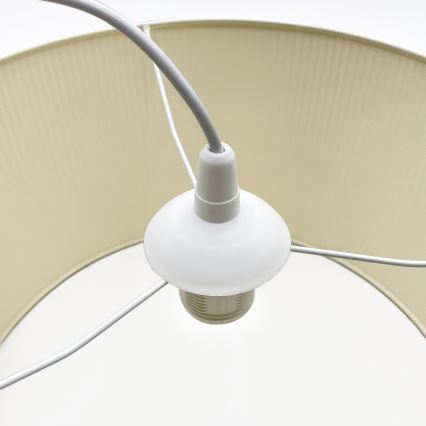 Lustră suspendată pe cablu SIRJA PLISADO 1xE27/15W/230V Ø 35 cm crem