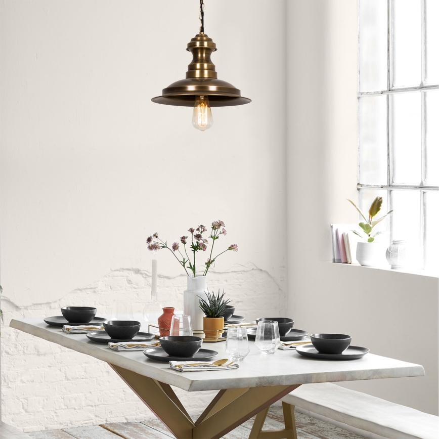 Lustră suspendată pe cablu SIVANI, 1xE27/40W/230V, bronz