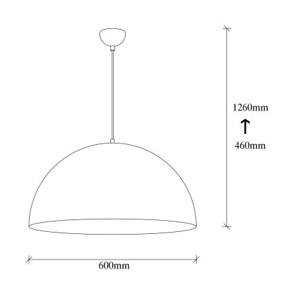 Lustră suspendată pe cablu SIVANI, 1xE27, 40W, 230V, Ø 60 cm, negru/cupru