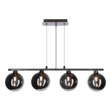 Lustră suspendată pe cablu SOMUL 4xG9/20W/230V, negru fumuriu