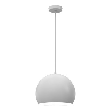 Lustră suspendată pe cablu SOOL, 1xE27/15W/230V, Ø 27 cm, albă