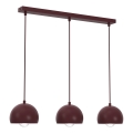 Lustră suspendată pe cablu SOOL, 3 x E27, 15 W, 230 V, bordo