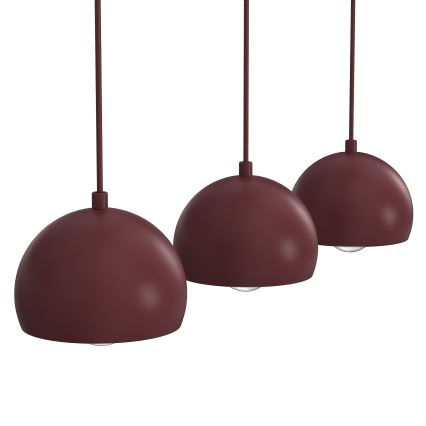 Lustră suspendată pe cablu SOOL, 3 x E27, 15 W, 230 V, bordo