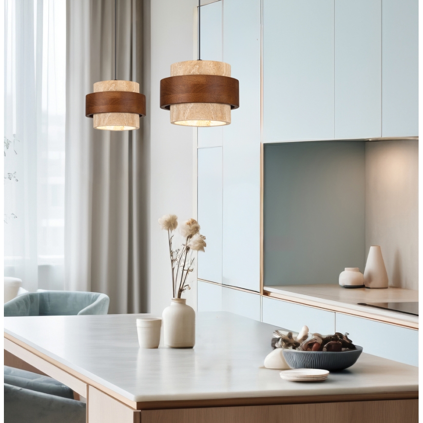 Lustră suspendată pe cablu SUSAN 1xGX53/15W/230V maro/bej