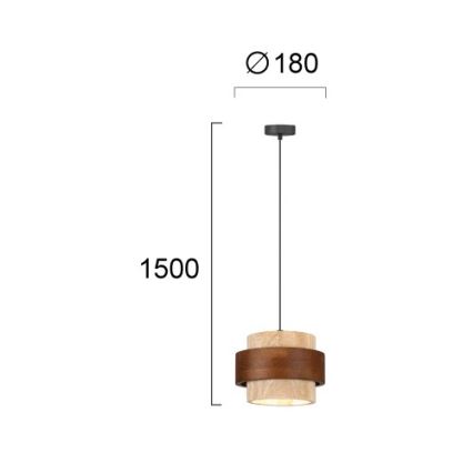 Lustră suspendată pe cablu SUSAN 1xGX53/15W/230V maro/bej