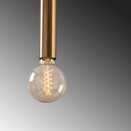 Lustră suspendată pe cablu TEMPO, 5 x E27, 40 W, 230 V, aurie