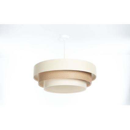Lustră suspendată pe cablu TRINITI 1xE27/60W/230V, Ø 40 cm, crem/bej