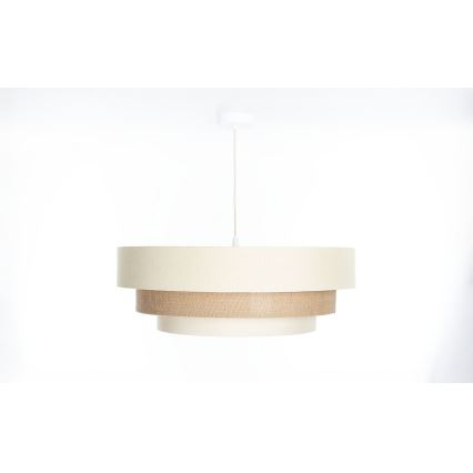 Lustră suspendată pe cablu TRINITI 1xE27/60W/230V, Ø 40 cm, crem/bej
