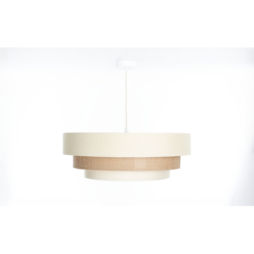 Lustră suspendată pe cablu TRINITI 1xE27/60W/230V, Ø 40 cm, crem/bej