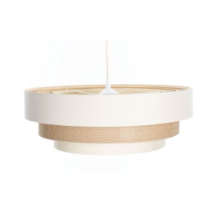 Lustră suspendată pe cablu TRINITI 1xE27/60W/230V, Ø 40 cm, crem/bej
