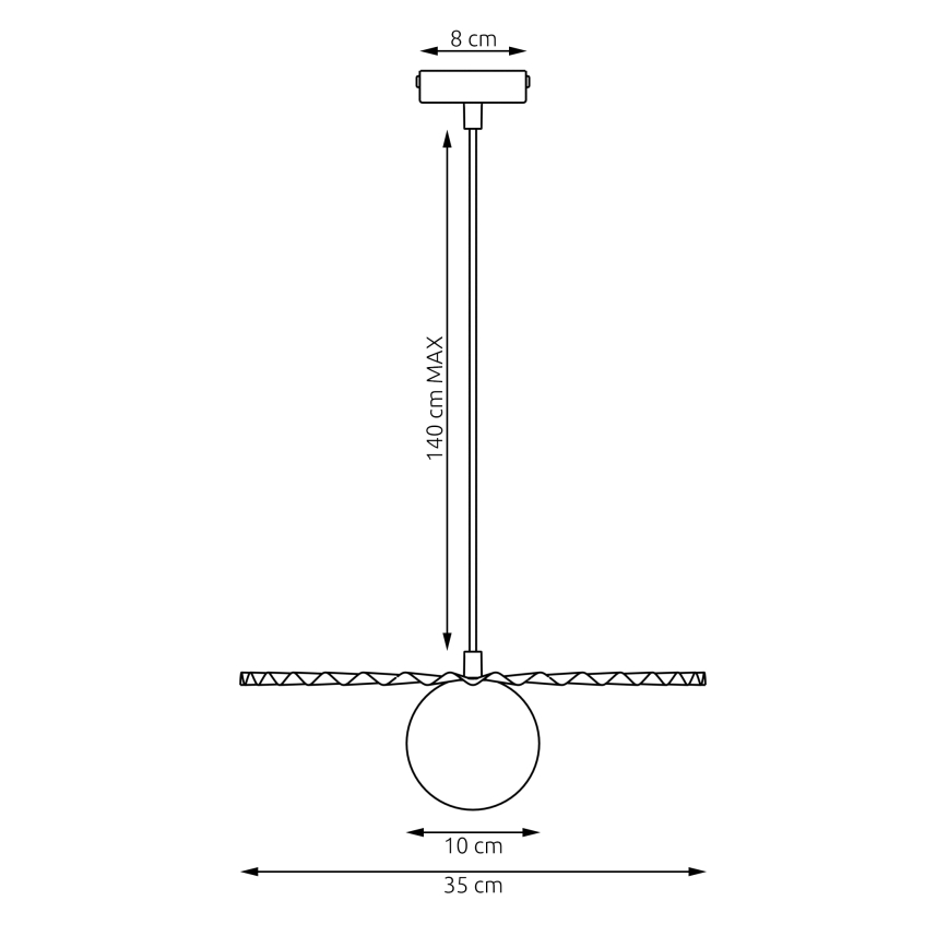 Lustră suspendată pe cablu UMBRA 1xG9/8W/230V bej