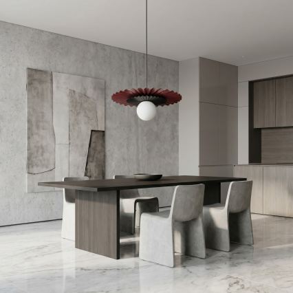 Lustră suspendată pe cablu UMBRA 1xG9/8W/230V negru/roșu