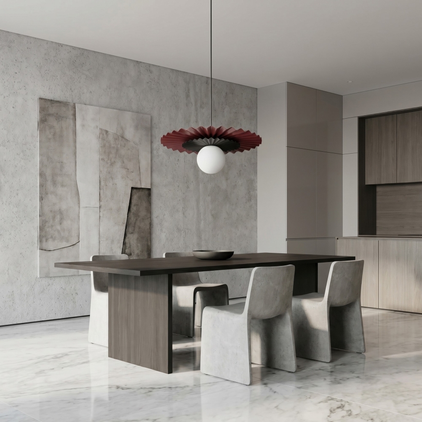 Lustră suspendată pe cablu UMBRA 1xG9/8W/230V negru/roșu