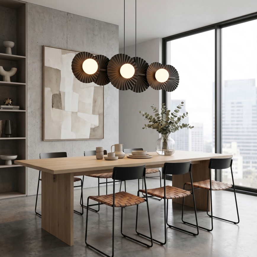 Lustră suspendată pe cablu UMBRA, 6x G9, 8W, 230V, negru