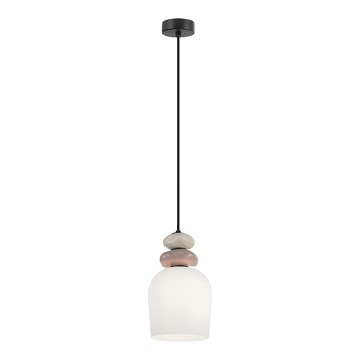 Lustră suspendată pe cablu VALISIA 3xE27/40W/230V bej/măsliniu