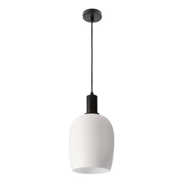 Lustră suspendată pe cablu WOLKEN 1xE27/40W/230V alb/negru