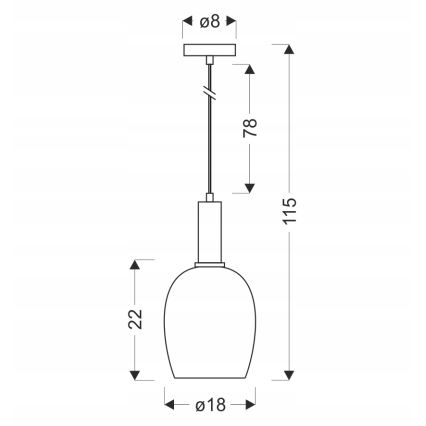 Lustră suspendată pe cablu WOLKEN 1xE27/40W/230V alb/negru