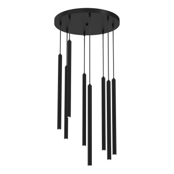 Lustră suspendată pe cablu YORU, 8 x G9, 8 W, 230 V, neagră