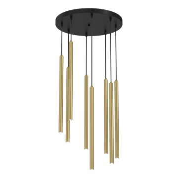 Lustră suspendată pe cablu YORU 8xG9/8W/230V, alamă