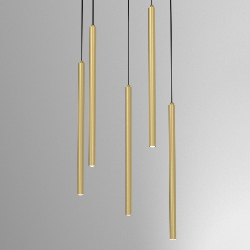 Lustră suspendată pe cablu YORU 8xG9/8W/230V, alamă