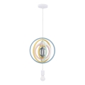 Lustră suspendată pentru copii HOOPS 1xE27/20W/230V Ø 27 cm multicoloră