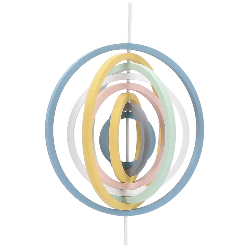 Lustră suspendată pentru copii HOOPS 1xE27/20W/230V Ø 27 cm multicoloră