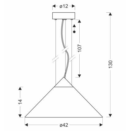 Lustră suspendată PRESTO pe cablu, 1xGX53/10W/230V, Ø 42 cm, auriu/gri fumuriu