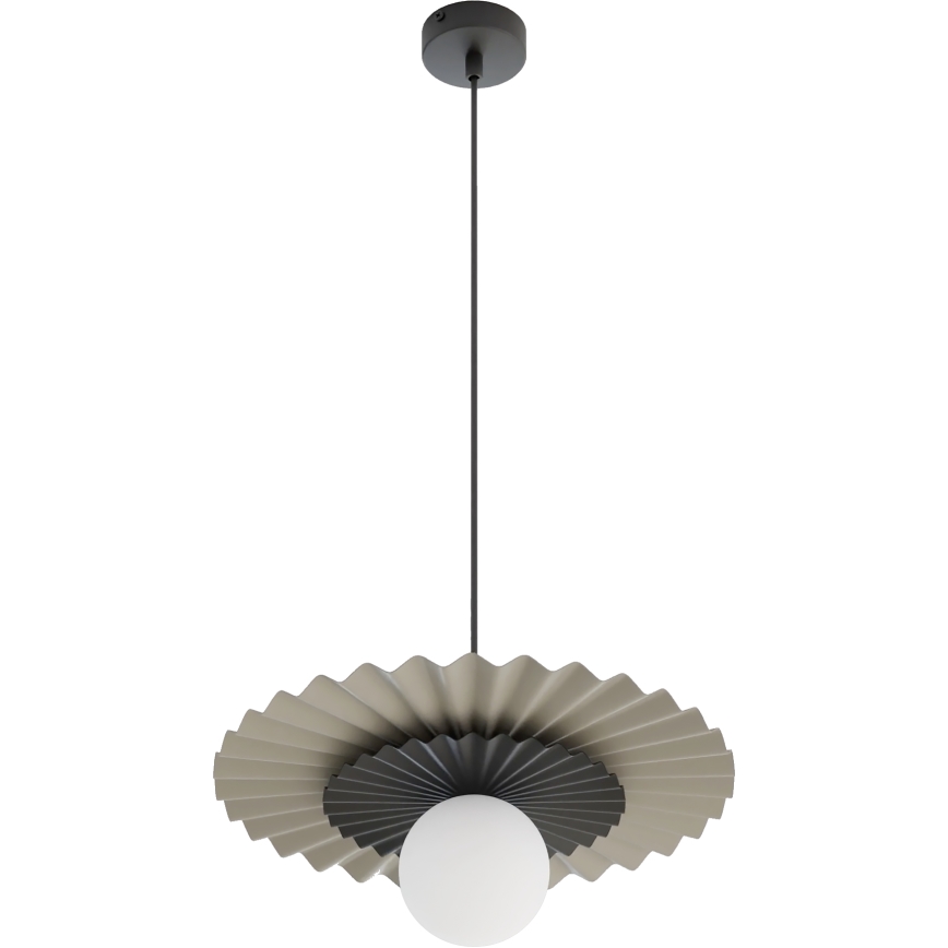 Lustră suspendată UMBRA 1xG9/8W/230V negru/bej