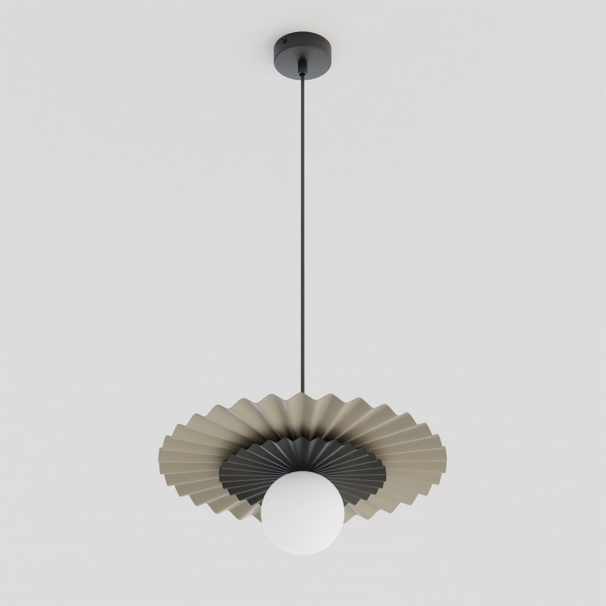 Lustră suspendată UMBRA 1xG9/8W/230V negru/bej
