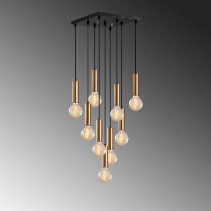 Lustră TEMPO cu cablu 9xE27/40W/230V, auriu