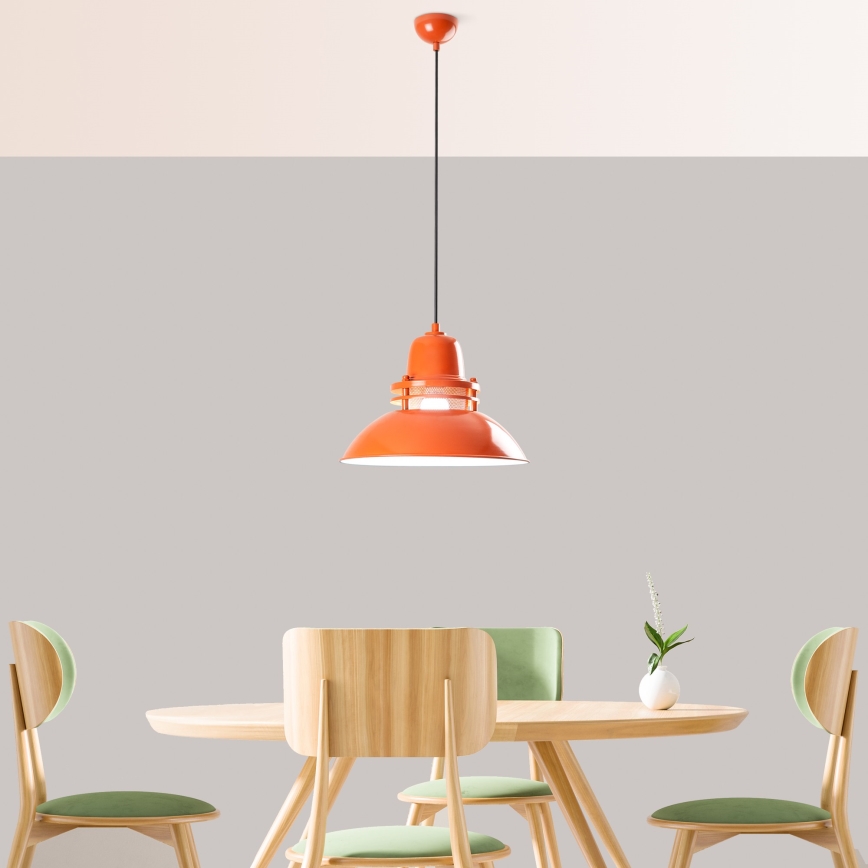 Lustră TIBET pe cablu 1xE27/40W/230V, portocalie