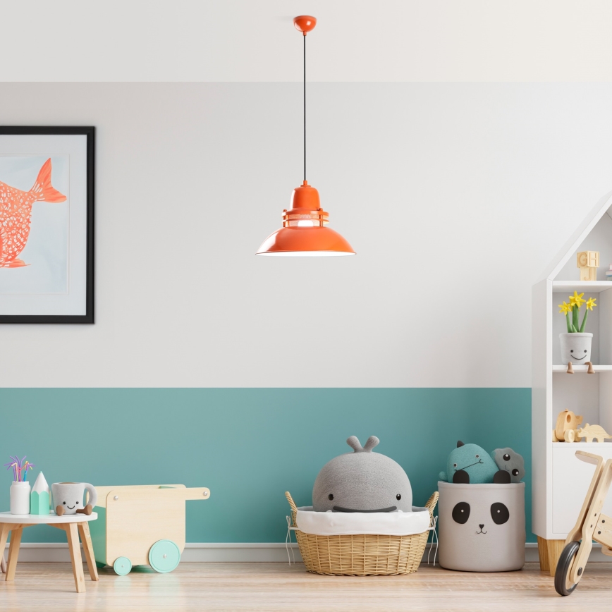 Lustră TIBET pe cablu 1xE27/40W/230V, portocalie