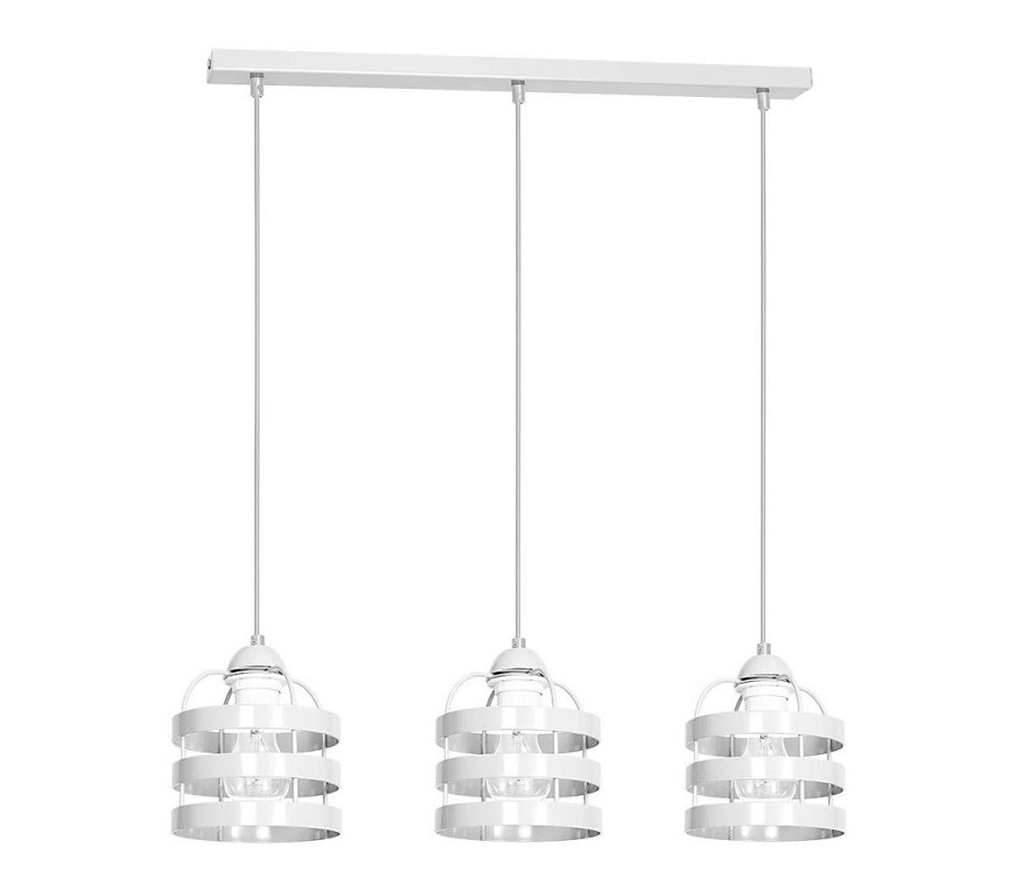 Lustra TUBE 3xE27/60W/230V alb