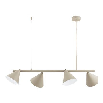 Lustră ZELTA suspendată pe cablu, 4xE27/15W/230V, bej