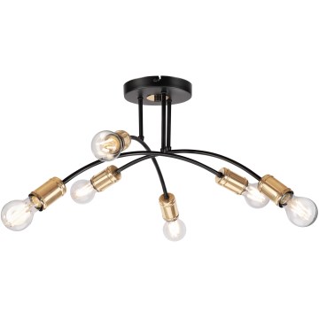 Lustru aplicat ANYA, 6 x E27, 15 W, 230 V, negru/auriu