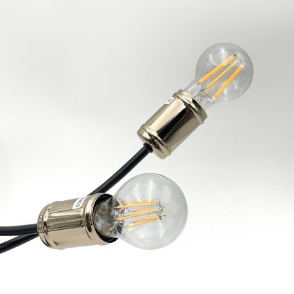 Lustru aplicat ANYA, 6 x E27, 15 W, 230 V, negru/auriu