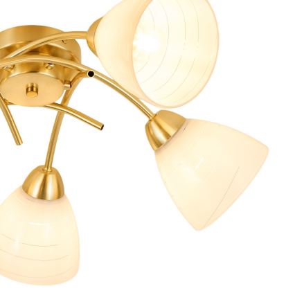 Lustru aplicat CLARA 5xE27/15W/230V auriu