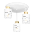 Lustru aplicat ELEN 3xE27/35W/230V alb/auriu