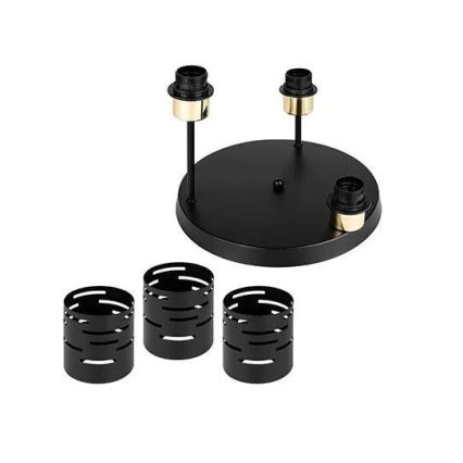 Lustru aplicat ELEN 3xE27/35W/230V negru/auriu