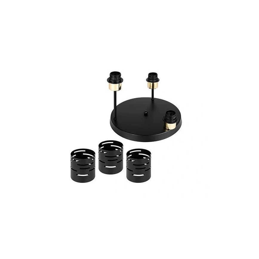 Lustru aplicat ELEN 3xE27/35W/230V negru/auriu