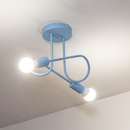 Lustru aplicat OXFORD, 2xE27/15W/230V, albastru