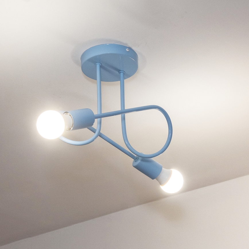 Lustru aplicat OXFORD, 2xE27/15W/230V, albastru