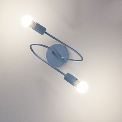 Lustru aplicat OXFORD, 2xE27/15W/230V, albastru