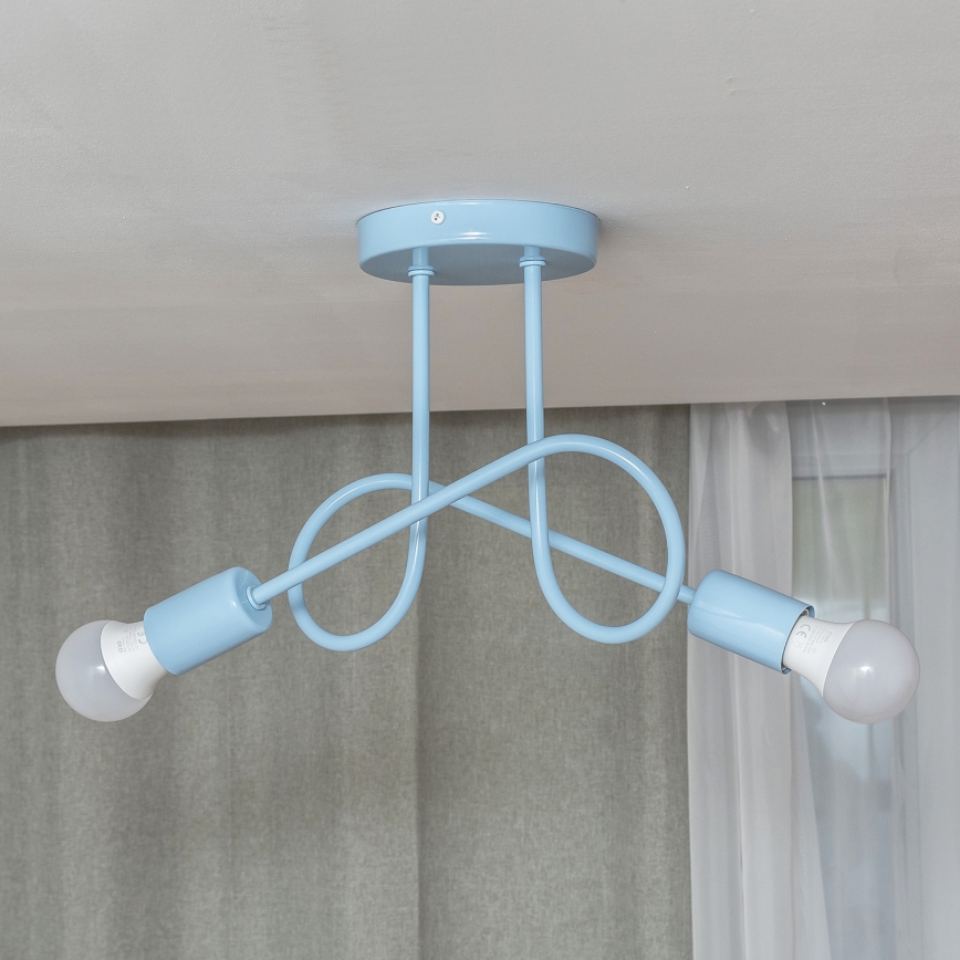 Lustru aplicat OXFORD, 2xE27/15W/230V, albastru