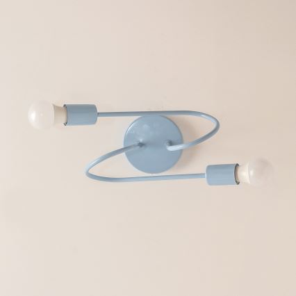 Lustru aplicat OXFORD, 2xE27/15W/230V, albastru