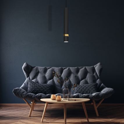 Lustru cu cablu JOKER 1xGU10/25W/230V negru/auriu