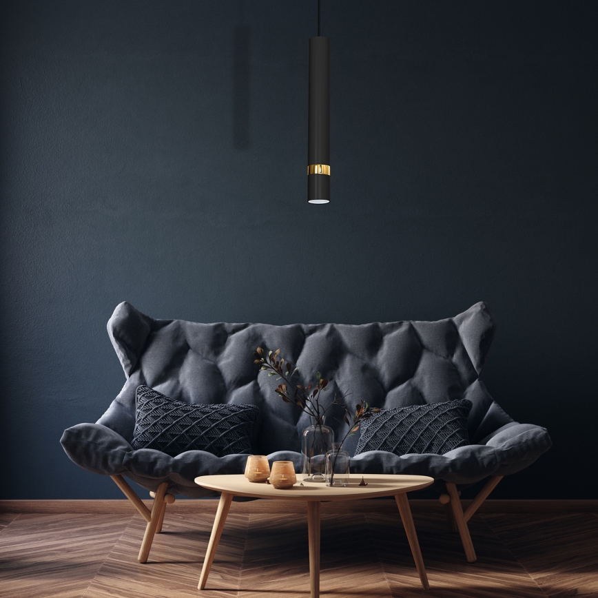 Lustru cu cablu JOKER 1xGU10/25W/230V negru/auriu