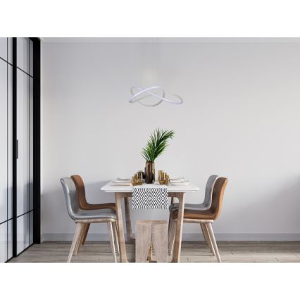 Lustru LED dimabil suspendat pe cablu, 85 W, 230 V, 3000–6500 K, Ø 60 cm, cu telecomandă