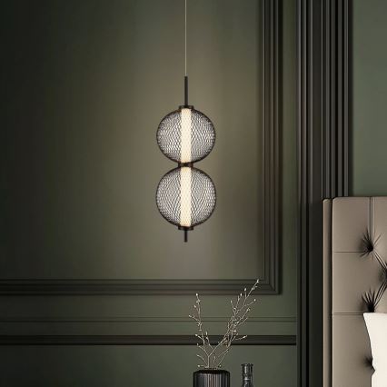 Lustru LED suspendat pe cablu PUMA LED/10W/230V Ø 14 cm negru